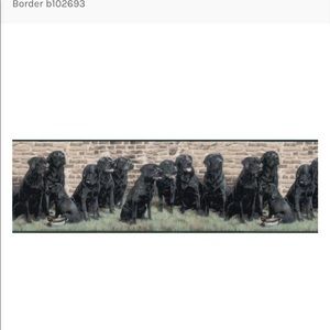 Wallpaper boarder pre pasted dog 5 yards x 9” 2 rolls unopened